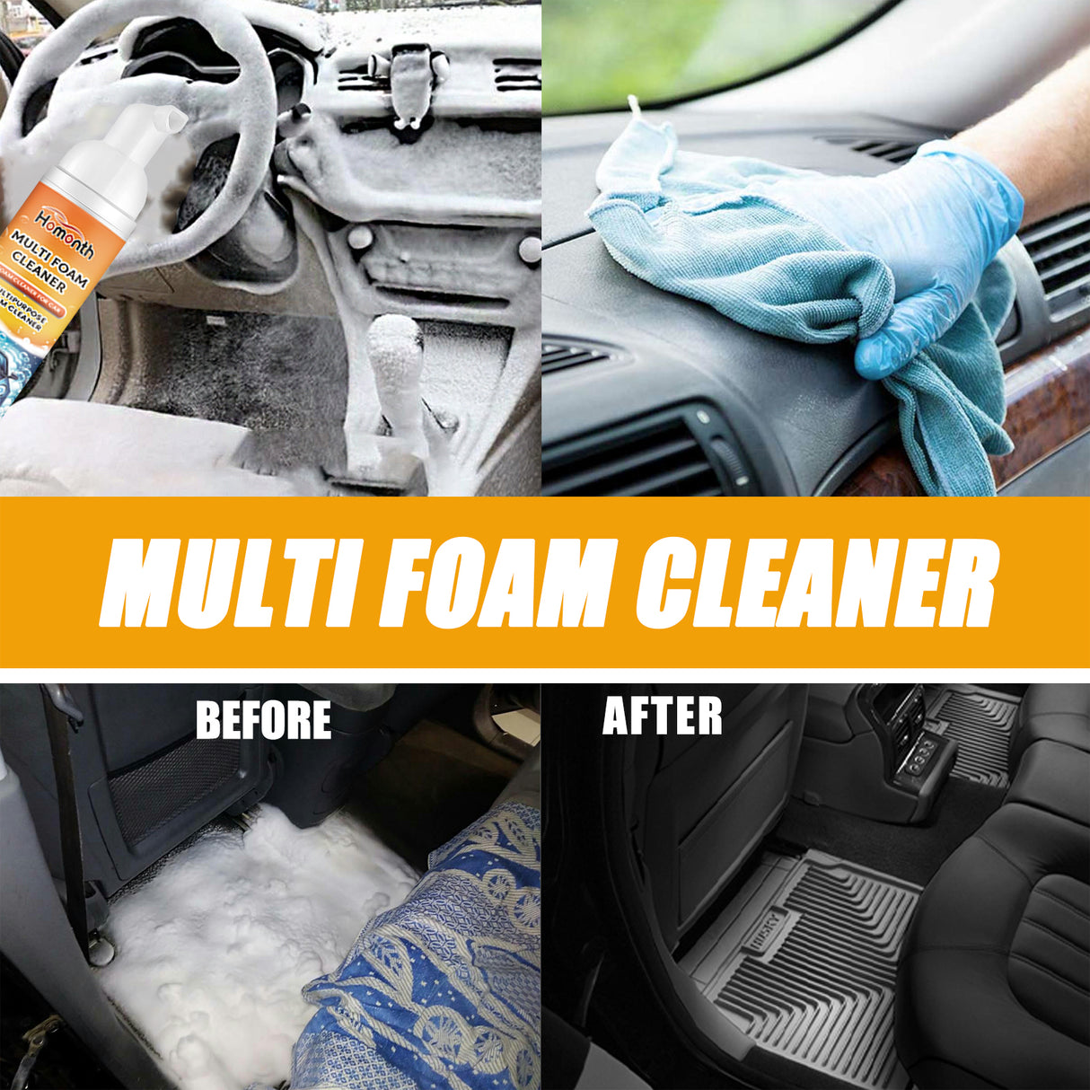 Multi-Purpose Foam Cleaner For Cars, Car Interior Seat Fabric Decontamination Refurbished Cleaning - V.I.P Digital Presence