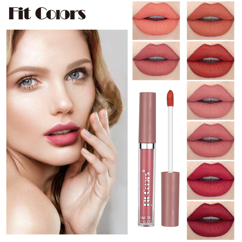 Fit Colors Matte Non Stick Cup Lip Gloss Fog Face Velvet Thin Tube Liquid Lipstick - V.I.P Digital Presence