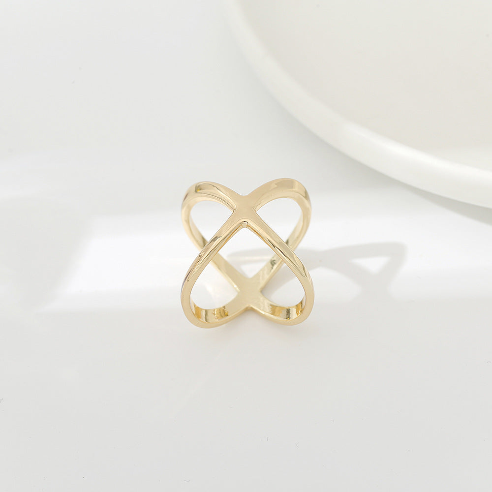 Creative Rice King Star Gold-Plated Scarf Buckle Multi-Purpose X Cross Hollow Smooth Surface Scarf Square Shawl Buckle - V.I.P Digital Presence