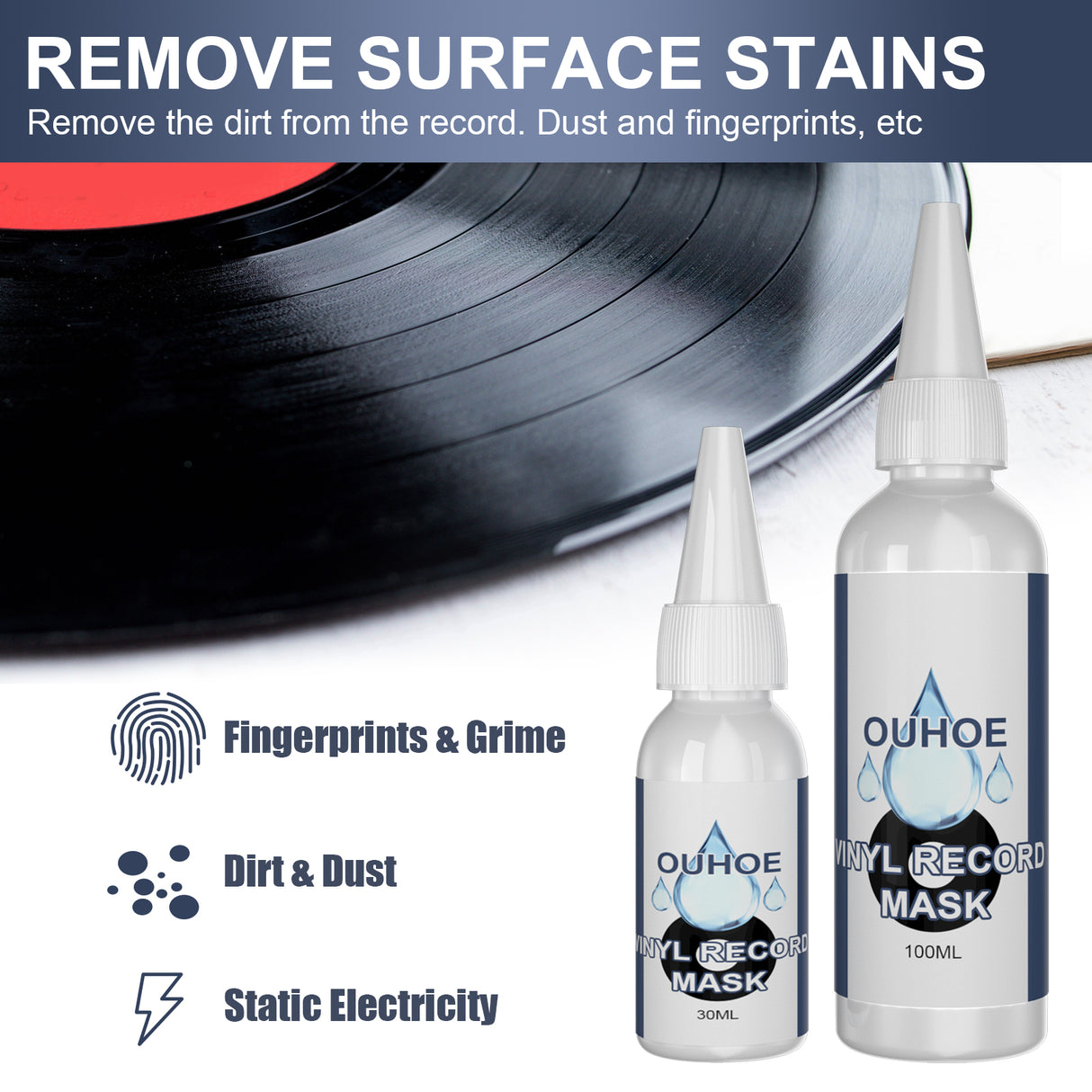Vinyl Record Cleaner Removes Dirt Track Cleaner Removes Oil Removes Dirt Removes Anti-Static Carbon Fiber - V.I.P Digital Presence