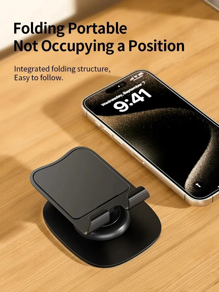 Multi-Function Folding Lift Lazy Mobile Phone Stand 360° Rotating Live Stand Aluminum Mobile Phone Tablet Desktop Stand - V.I.P Digital Presence