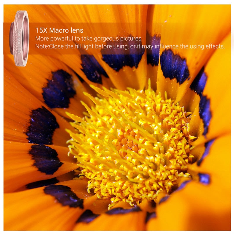 3 in 1 Phone Lens, LED Flish Light Lens For iphone SE X 8 7 6 6S Fish Eye Lens 0.4-0.6X Wide Angle+10X Macro Clip-on Lens - V.I.P Digital Presence