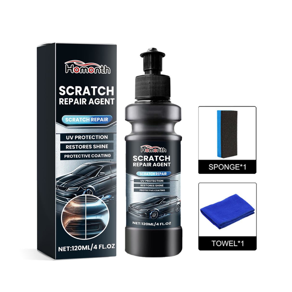 Scratch Repair Agent, Car Paint Reconditioning Protective Polishing Scratches Cleaning Decontamination Mark Remover - V.I.P Digital Presence