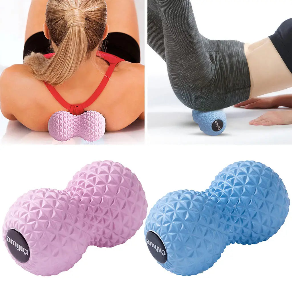 Pelota de masaje EVA Peanut, pelota de masaje doble de lacrosse, pelota de movilidad para fisioterapia, herramienta de masaje de tejido profundo para espalda, manos y pies.