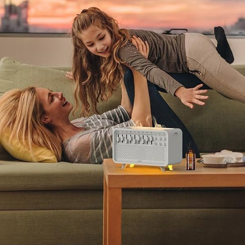 8 - Adjustable - White - Noise Air Aroma Diffuser Humidifier with Night Light and Bluetooth Speaker - V.I.P Digital Presence