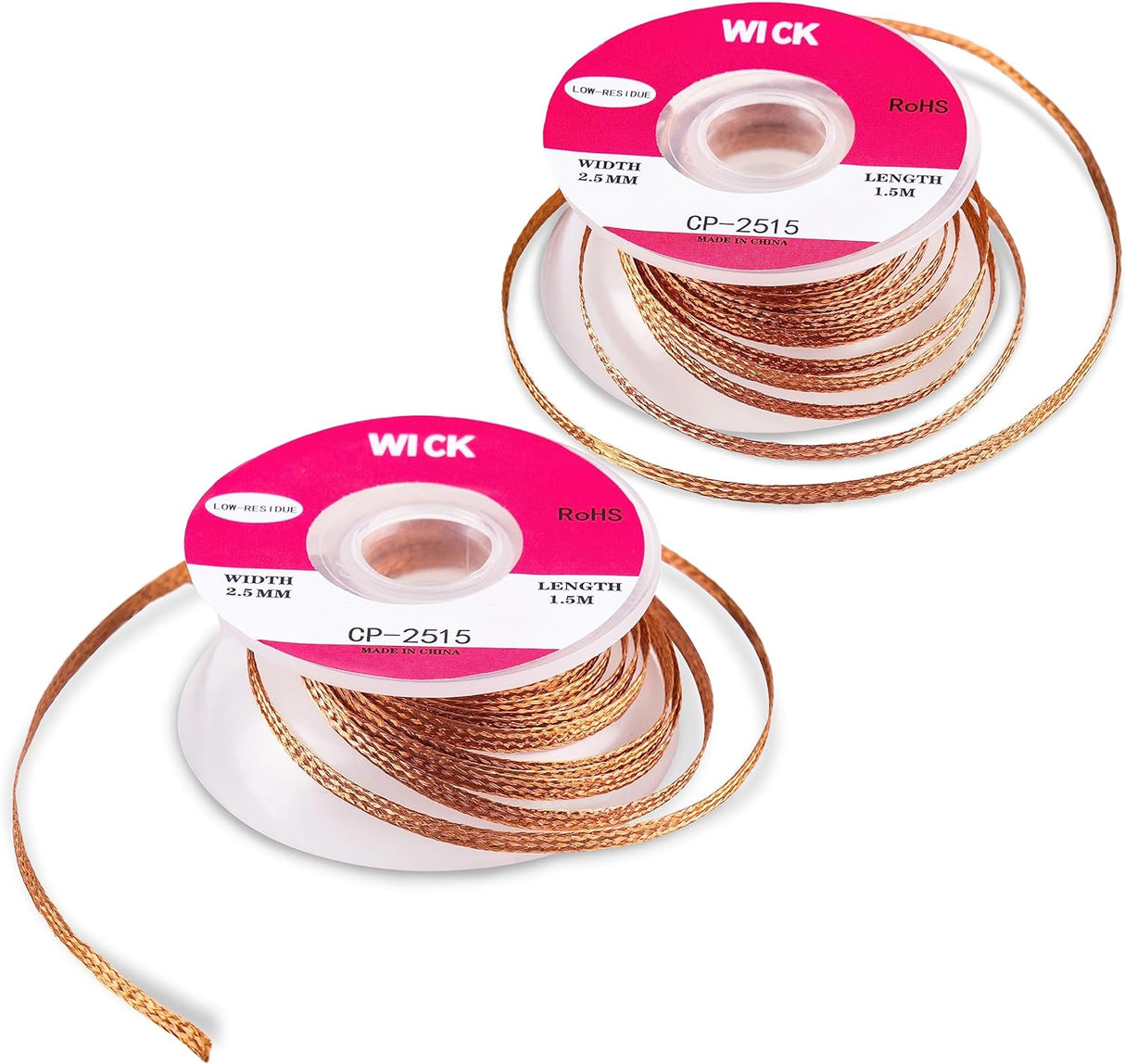 Solder Wick Braid with Flux No-Clean Desoldering Wick Removal Tool, Solder Sucker Wick Roll to Desolder PCB and Remove Solder - V.I.P Digital Presence