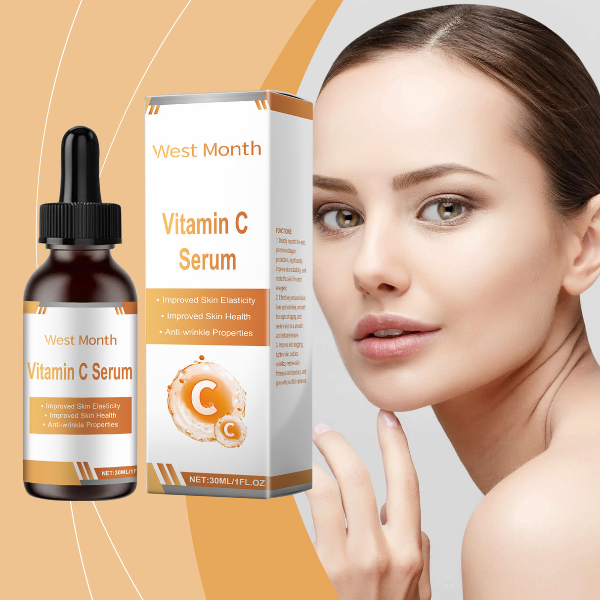 Facial Serum Nourishes And Restores Fine Lines And Improves Skin Elasticity And Shine