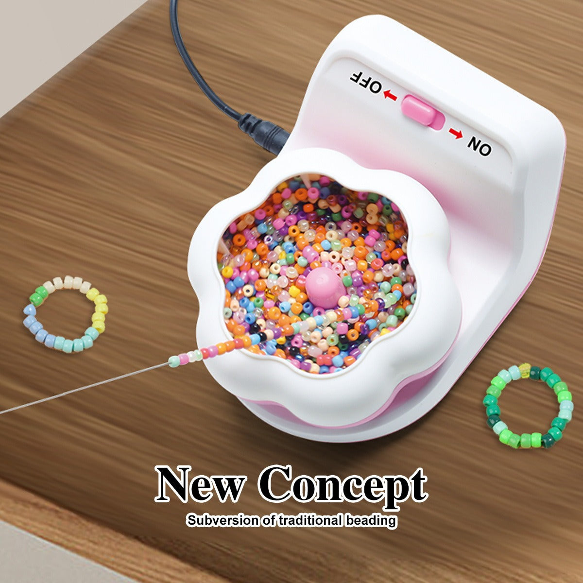 Electric automatic beading machine beading bowl DIY manual beading machine soft ceramic rice bead beading tool beading tool - V.I.P Digital Presence