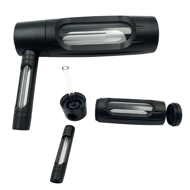 Portable metal smoking pipe with 155mm glass bowls, for dry tobacco & herb, hookah shisha pipe accessories. - V.I.P Digital Presence