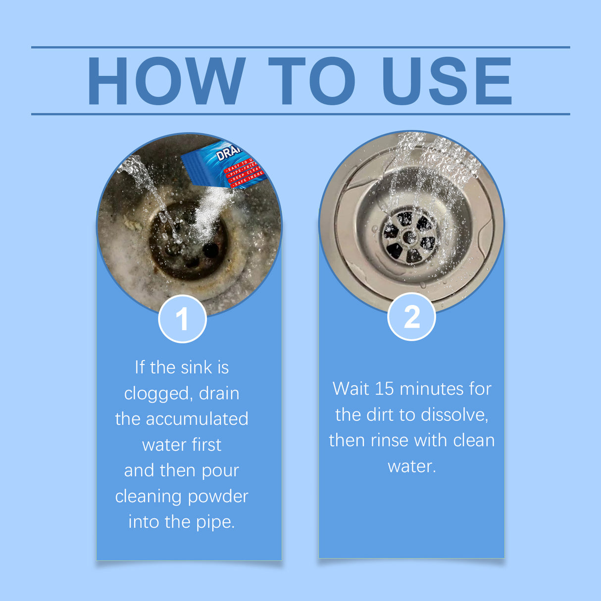 Pipe Dredging Cleaning Powder Clean Dissolves Drain Pipe Powder Oil, Clogs And Deodorizes - V.I.P Digital Presence