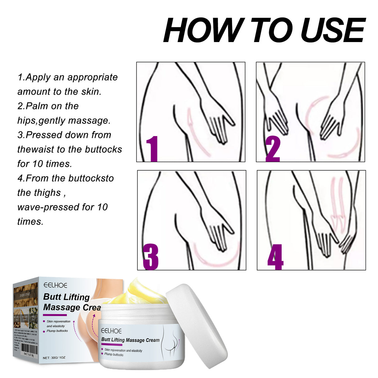 Butt Massage Cream Firming Body Skin And Enhancing Buttock Elasticity Moisturizing Massage Treatment Cream - V.I.P Digital Presence