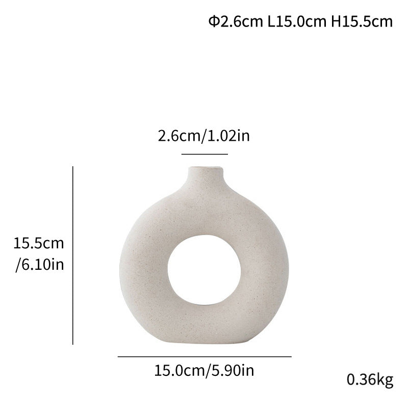 Unglazed spotted ceramic vase simple modern creative ornaments decoration - V.I.P Digital Presence