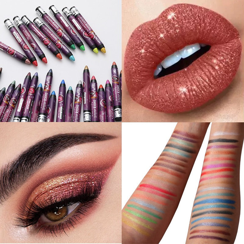 KISS SUSY 36 color eye shadow pencil stick lip pencil 2 in 1 is not easy to smudge - V.I.P Digital Presence