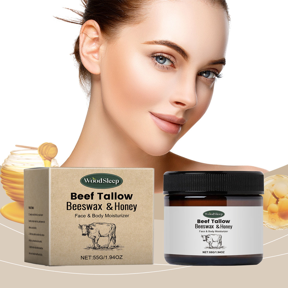 Tallow Moisturizing Cream Moisturizing Cream Face Care Brightening Skin, Firming And Tenderizing Skin