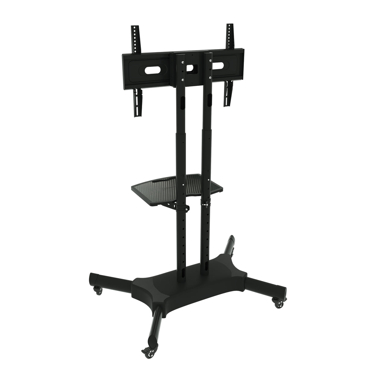 FANCO Universal Rotating TV Stand, suitable for 32-80 inch TVs, with adjustable tilt height and maximum VESA 600x400mm (black) - V.I.P Digital Presence