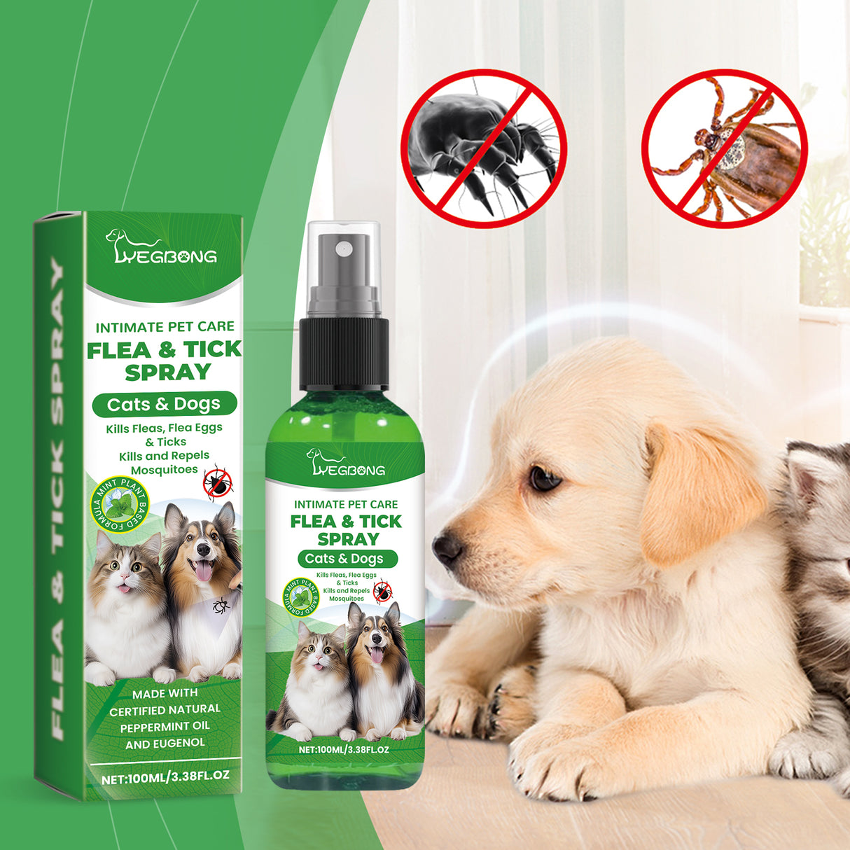 Pet Insect Repellent Spray, Dog And Cat Hair And Skin Insect Repellent Daily Gentle Cleaning And Care Agent - V.I.P Digital Presence