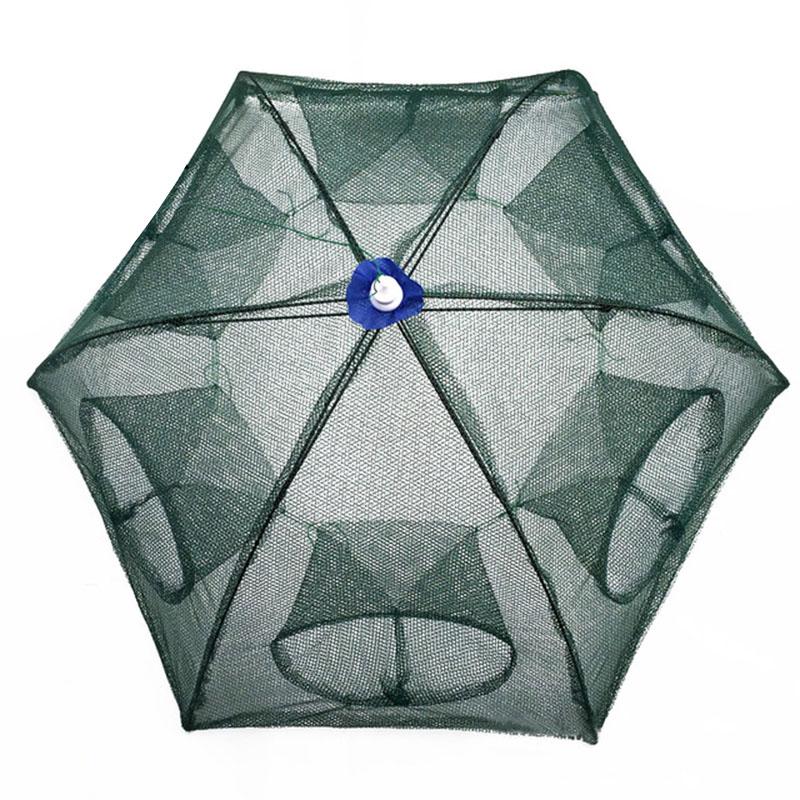 6 Hole Fishing Net Folded Portable Hexagon Network Casting Nets