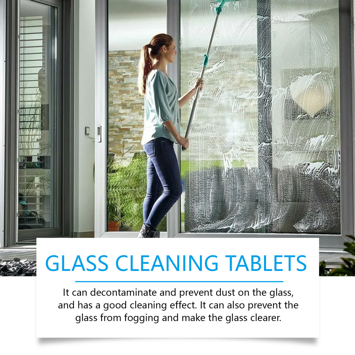 Glass Cleaning Effervescent Sheet, Door And Window Glass Scale Dust Stubborn Stains Clean Mirror Transparent - V.I.P Digital Presence