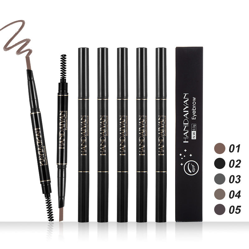 HANDAIYAN 5 Colors Automatic Rotating Eyebrow Pencil Double-ended Waterproof Triangle Eyebrow Pencil - V.I.P Digital Presence