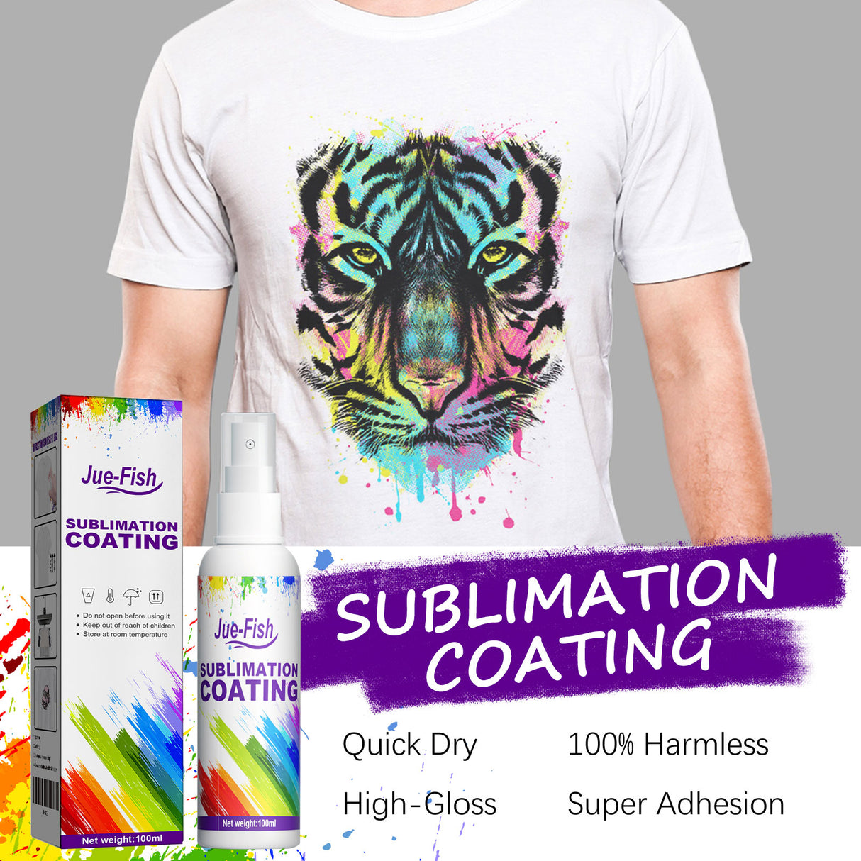 Sublimation Coating Spray Clothing Hot Drawing Heat Transfer Printing Wear-Resistant Stain Resistant Multi-Purpose Adhesion - V.I.P Digital Presence