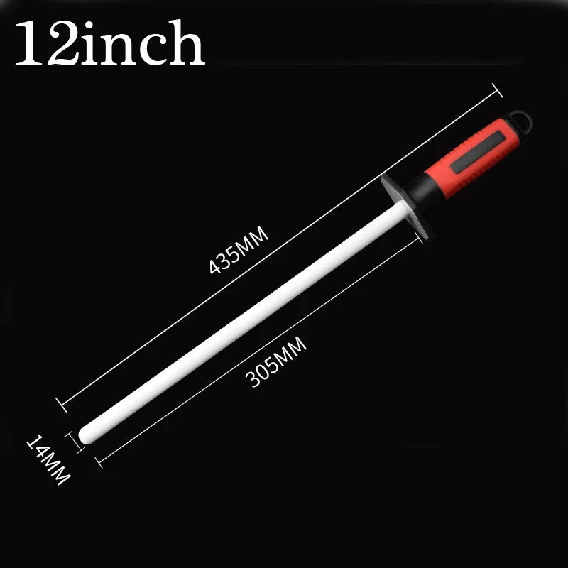 Knife Sharpening Rod Ceramic 10/12Inch Knife Sharpener Sharpening Steel Quickly Sharpening System Professional Kitchen Tool - V.I.P Digital Presence
