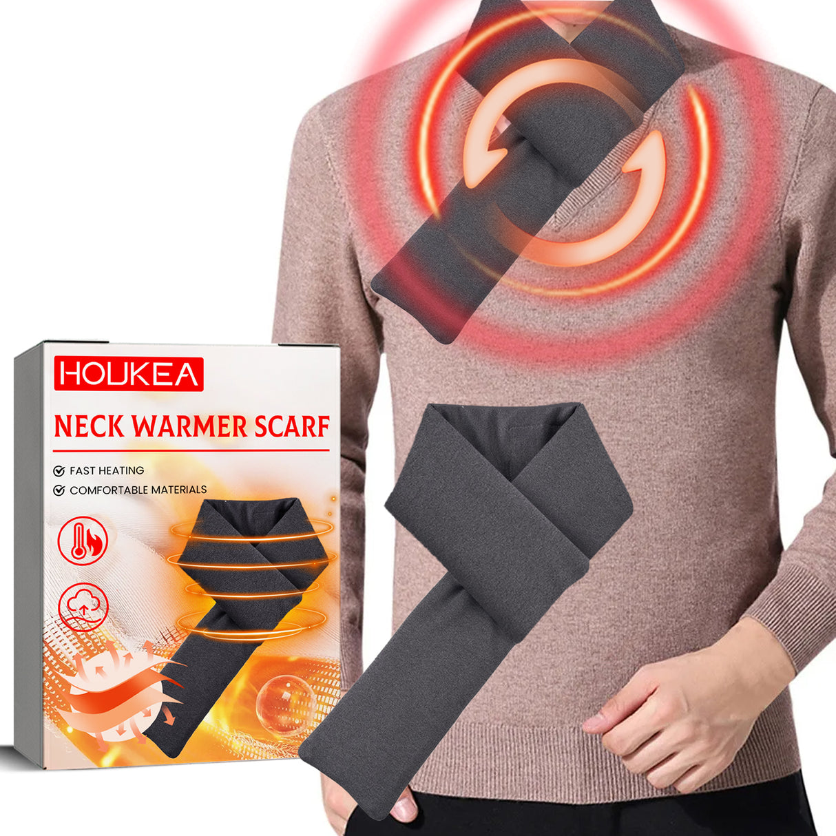 HouKea Heating Scarf, Winter Neck Protector Hot Compress Neck Cover Cold Anti-Freezing Warm Heat Scarf Warm Baby - V.I.P Digital Presence