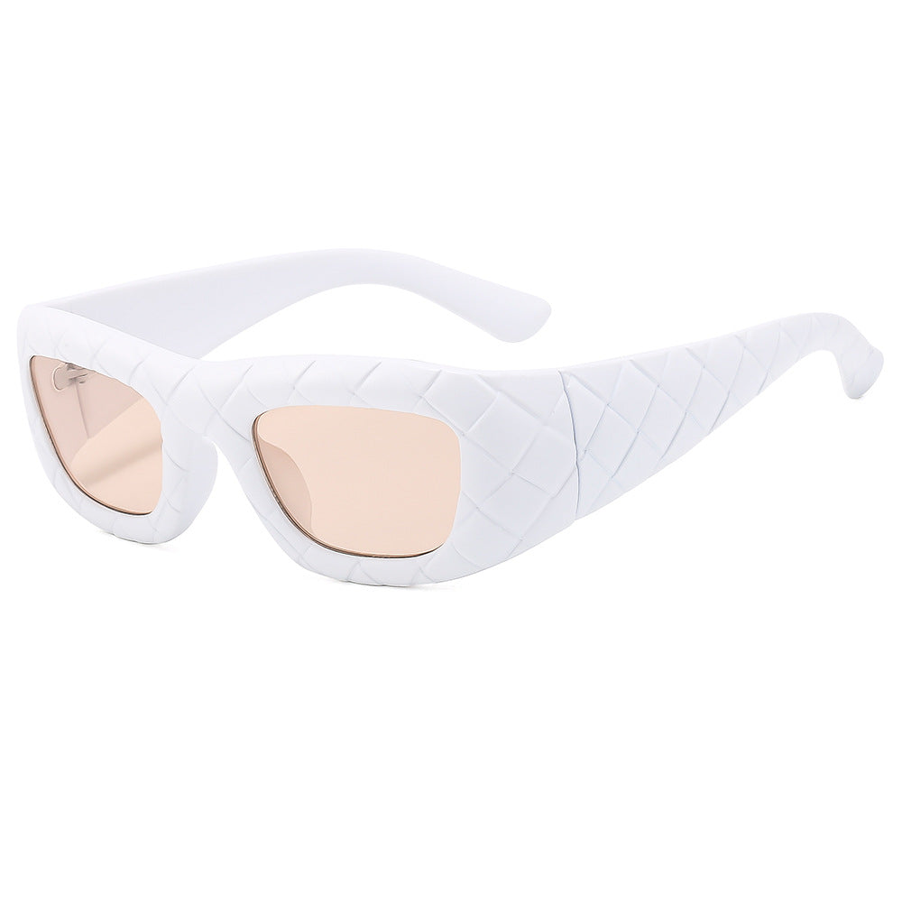 Weaving design frame, personalized fashion sunglasses, men's and women's high-end sense, European and American ins trend sun protection sunglasses - V.I.P Digital Presence