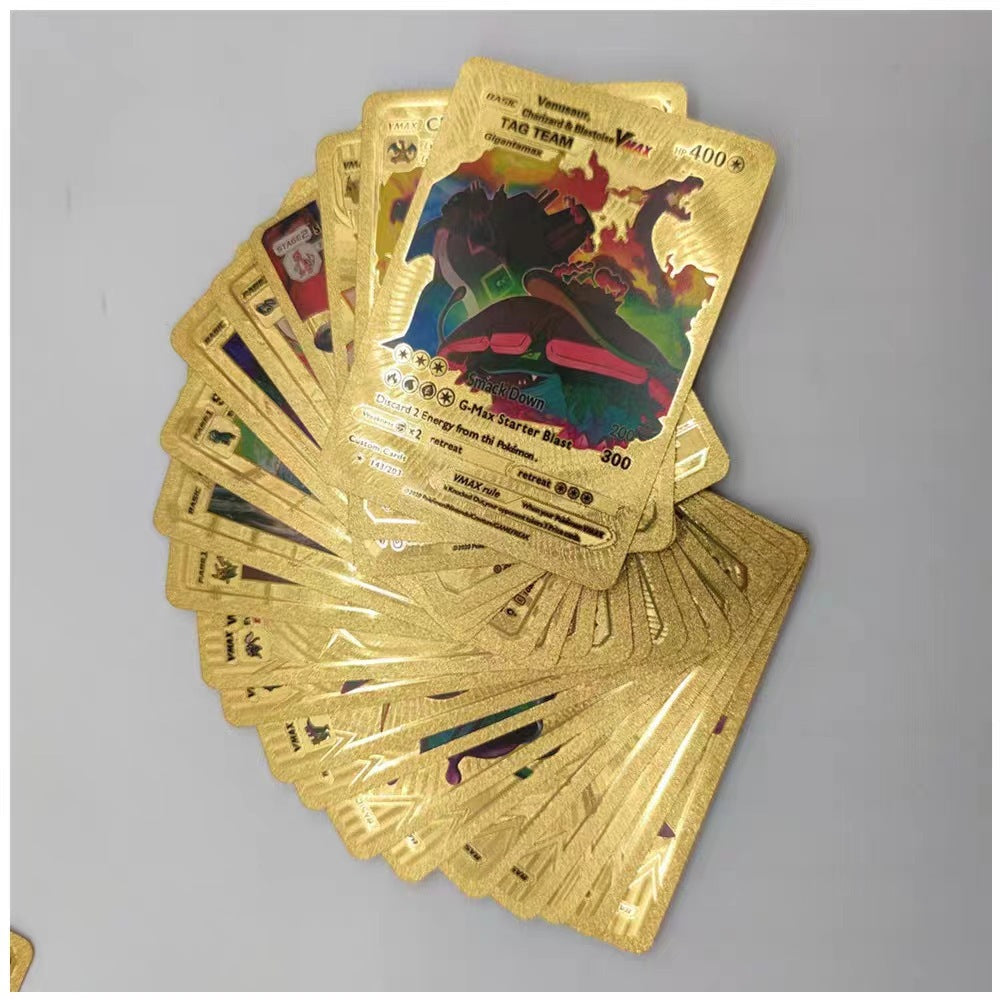 55 sheets Pokémon Pikachu Gold Card Silver Card Pokemon Pokémon Gold Foil Card English - V.I.P Digital Presence