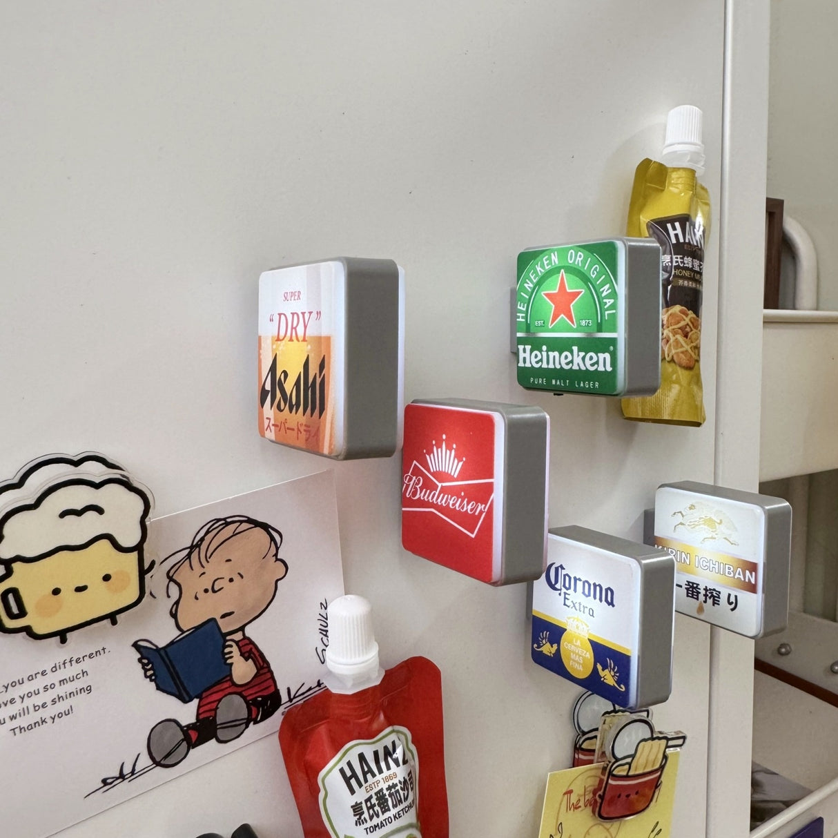 Creative Beer Series Magnetic Attraction Light Sign Fridge Magnet Perforated Board Entrance Door Luminescent Magnetic Decoration Magnetic Sticker - V.I.P Digital Presence