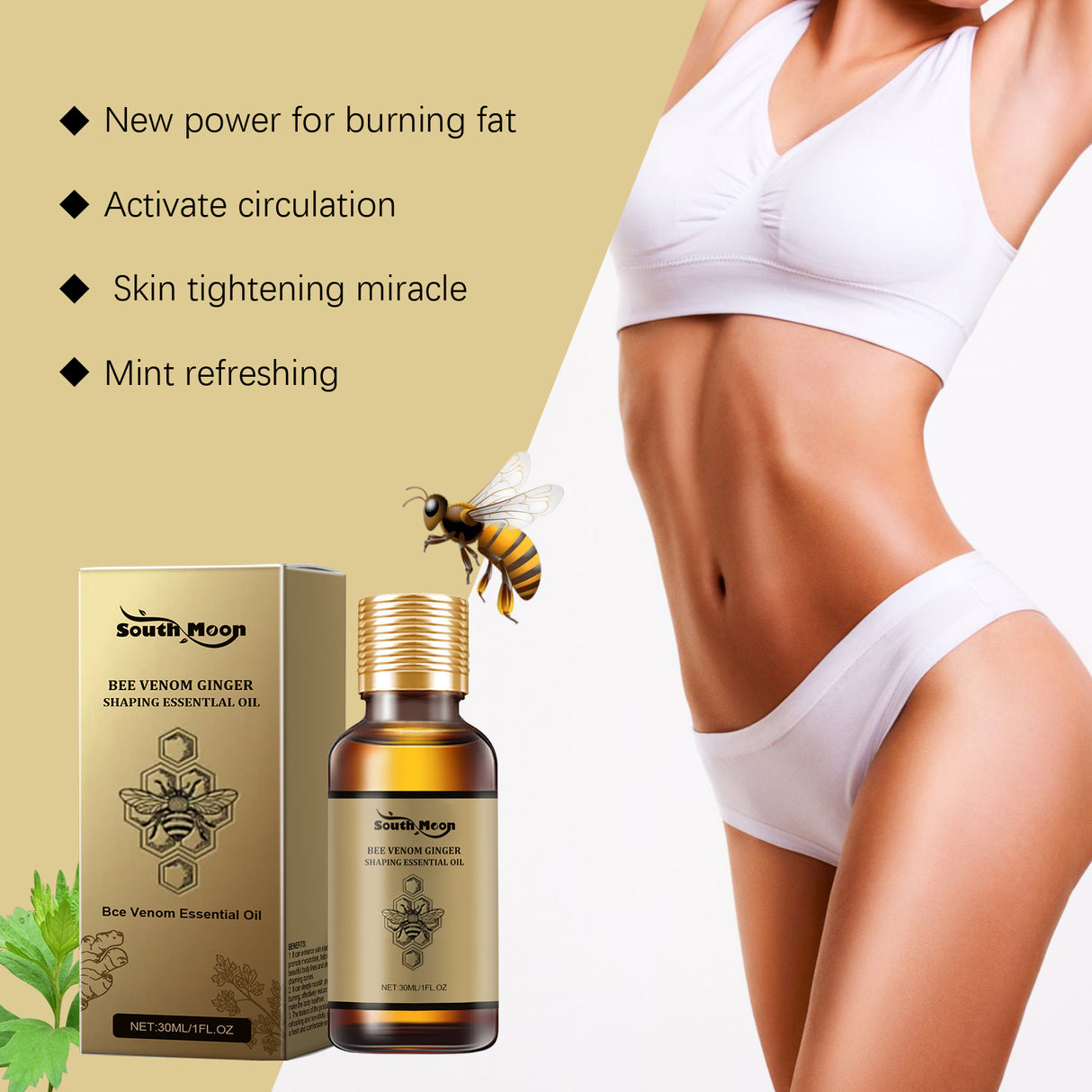 Bee Venom Body Shaping Essential Oil, Slimming Body, Firming And Moisturizing Skin, Shaping Curves And Massaging Body Oil - V.I.P Digital Presence