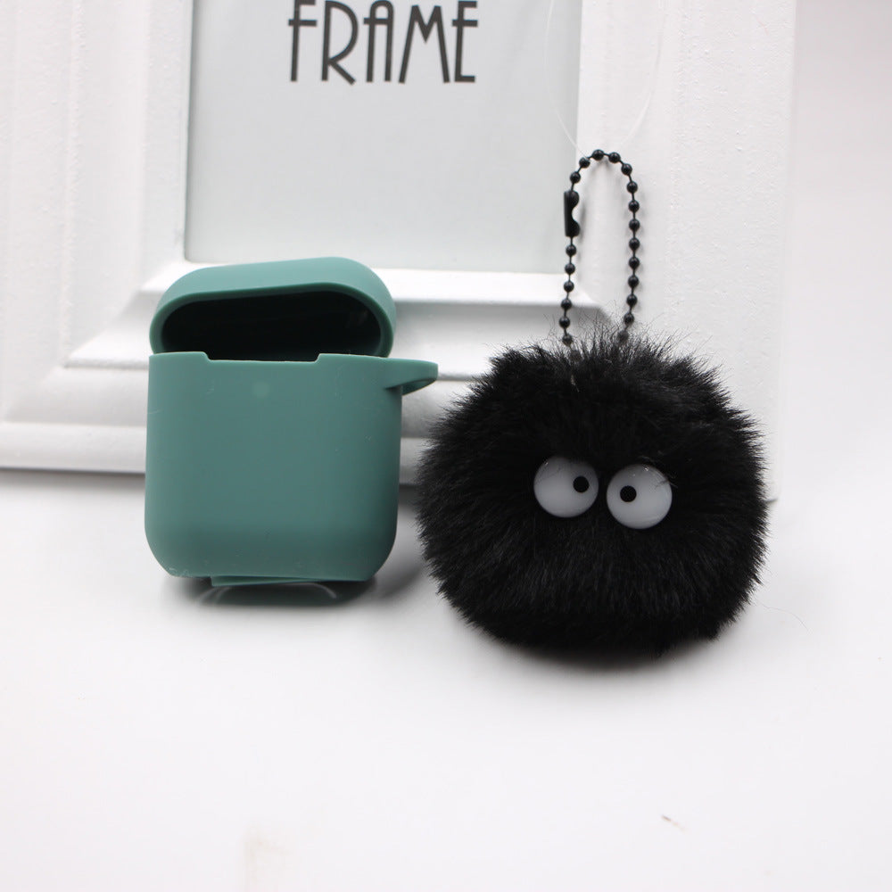 Spirited Away Dust Elf briquettes keychain pendant plush round student bag key pendant gift - V.I.P Digital Presence