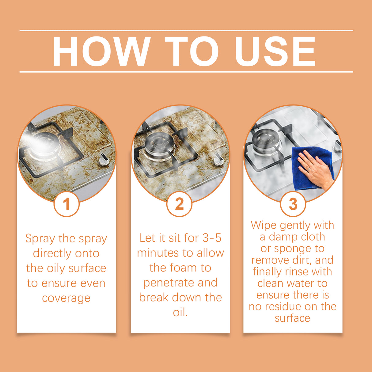 Kitchen Heavy Oil Foam Cleaner Household To Remove Heavy Oil Kitchen Appliances Stain Cleaner - V.I.P Digital Presence