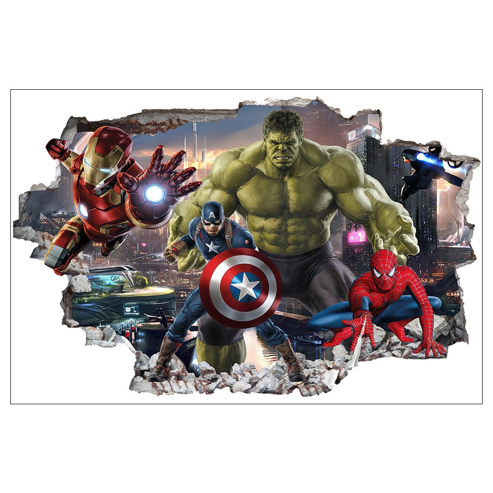 Marvel League of Legends Captain America Iron Man Batman Hulk Boy Bedroom Living Room Decoration Self Adhesive Wall - V.I.P Digital Presence