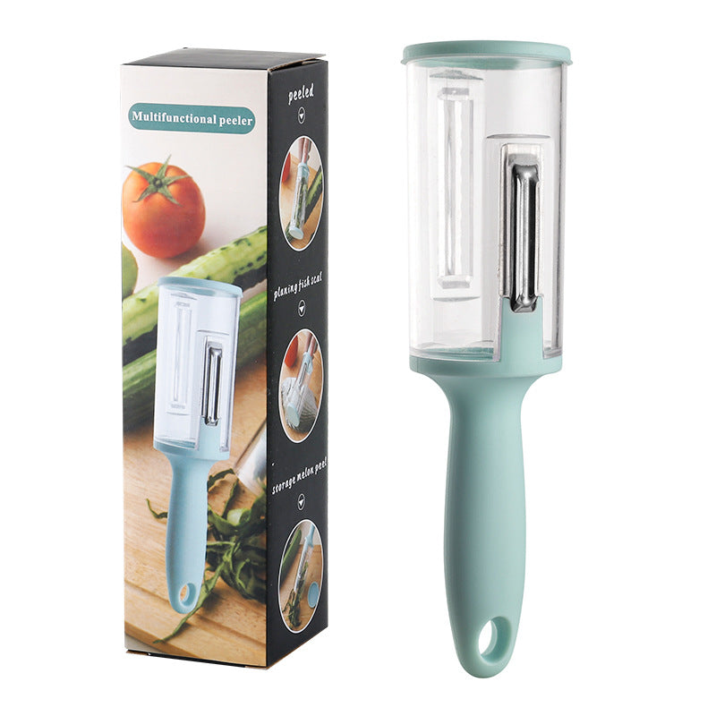 Multifunctional Peeler With Storage Box The Ultimate Solution For Peeling Vegetables, Fruits, And Scaling Fish - V.I.P Digital Presence