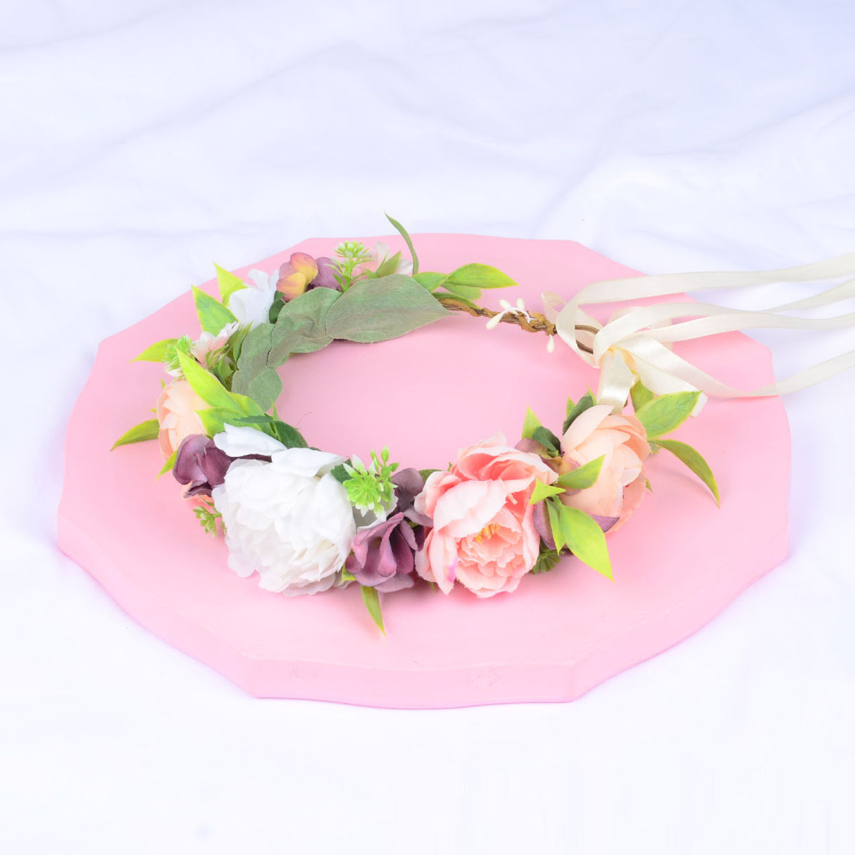 Girl's flower wreath, European and American popular headband, Korean style bride, wedding studio, outdoor photography, headwear - V.I.P Digital Presence