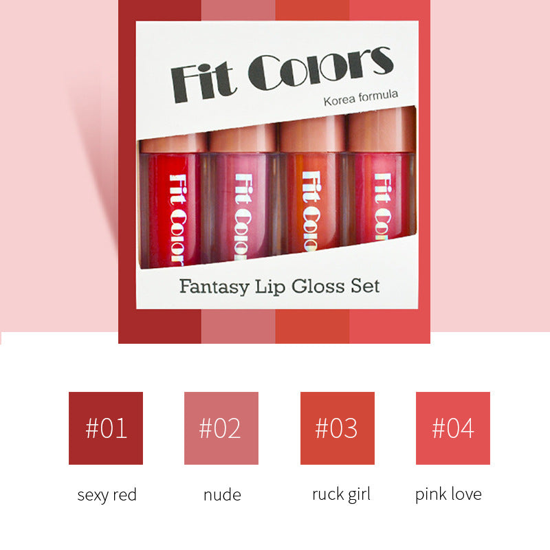 Fit Colors Matte Velvet Moisturizing Lip Gloss Lip Glaze Lipstick 4 Travel Small Set - V.I.P Digital Presence