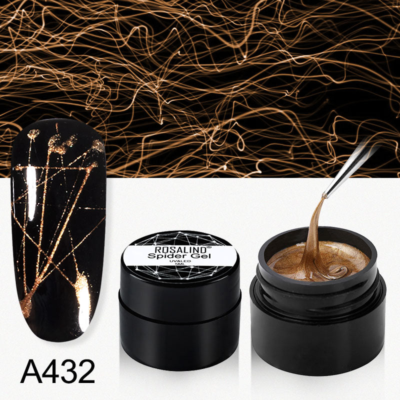 ROSALIND Gel Spider Line For Nails Art Gel Polish UV Colors Painting Gel Nail Polish Spider Gel Lacquer Web Stickers Gel Polish - V.I.P Digital Presence