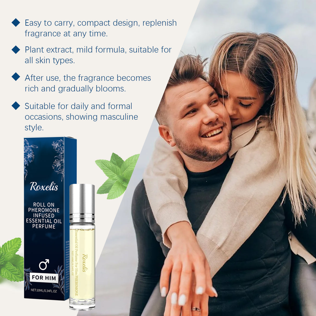 Men's Ball Perfume Fresh Natural Light Fragrance Lasting Fragrance Portable Elegant Ball Design Perfume - V.I.P Digital Presence