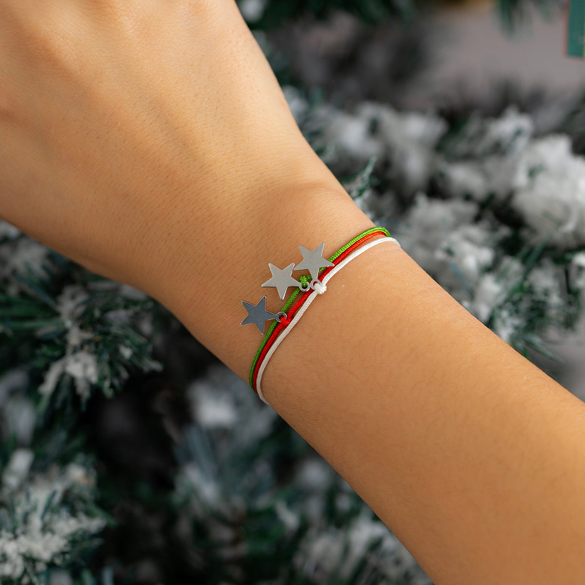 Christmas Element Elk Snow Bracelet Set Creative Snowman Adjustable Wax Thread Handmade - V.I.P Digital Presence