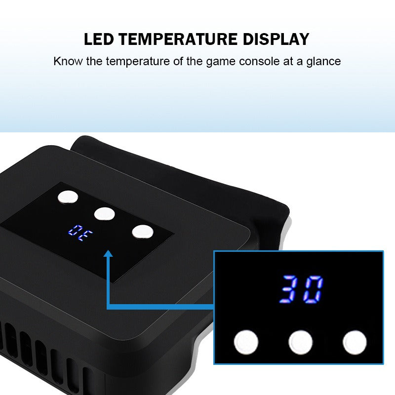 Suitable for switch host heatsink switch game console base with temperature display and cooling fan - V.I.P Digital Presence