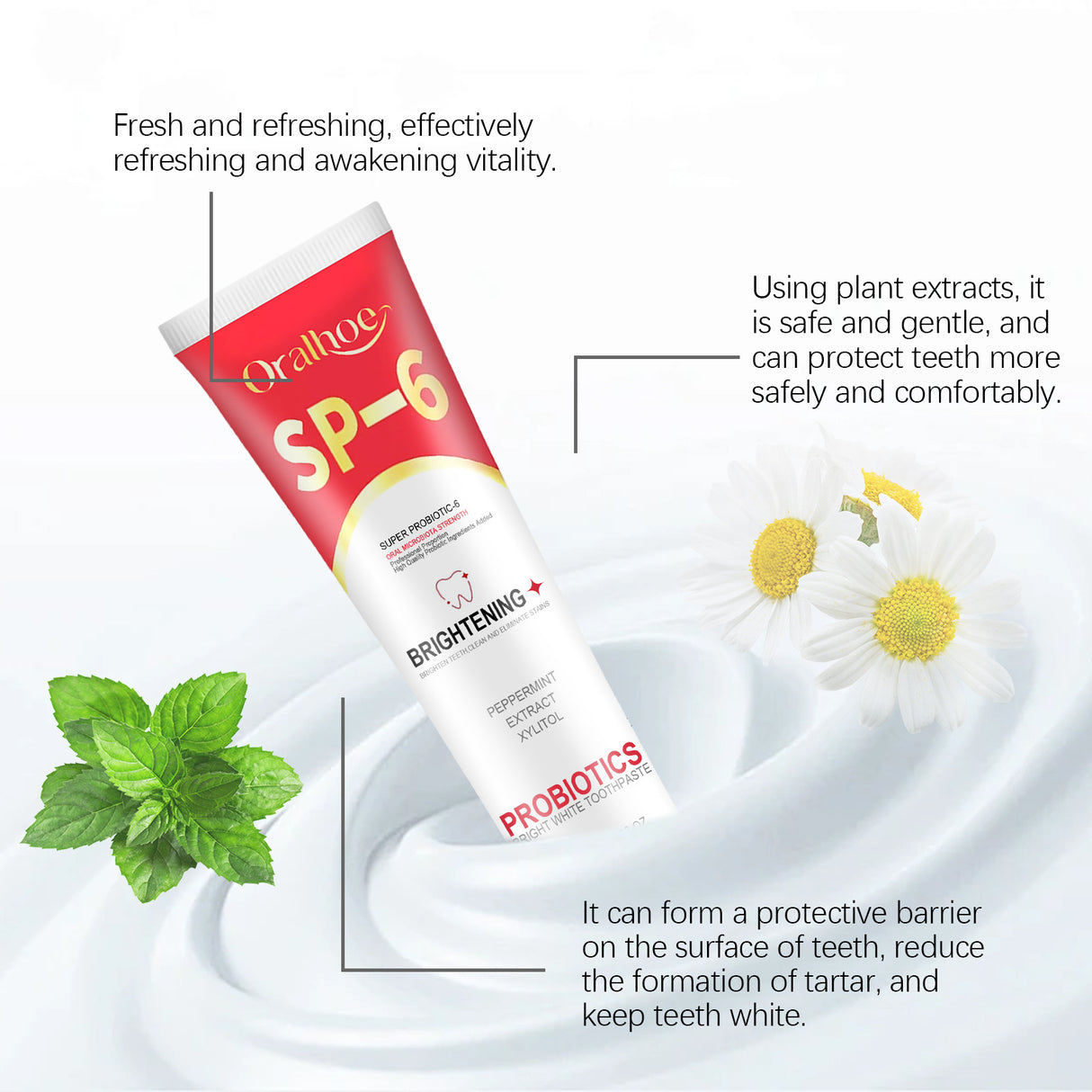 ORALHOE probiotic toothpaste for teeth cleaning, hygiene, freshness and care, oral care toothpaste - V.I.P Digital Presence