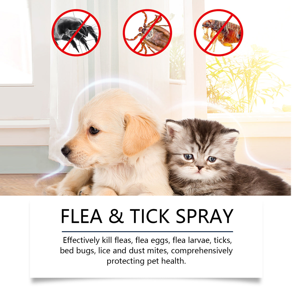 Pet Insect Repellent Spray, Dog And Cat Hair And Skin Insect Repellent Daily Gentle Cleaning And Care Agent - V.I.P Digital Presence