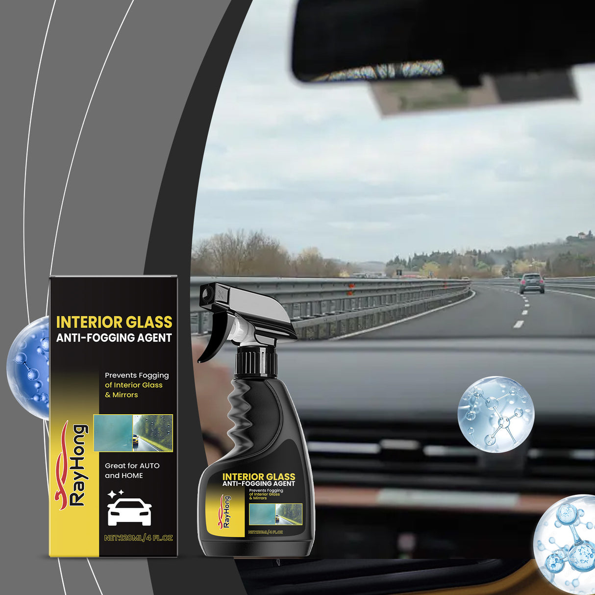 Anti-Fogging For Car Glass Anti-Fogging For Car Glass Front Windshield Cleaning And Brightening Spray - V.I.P Digital Presence