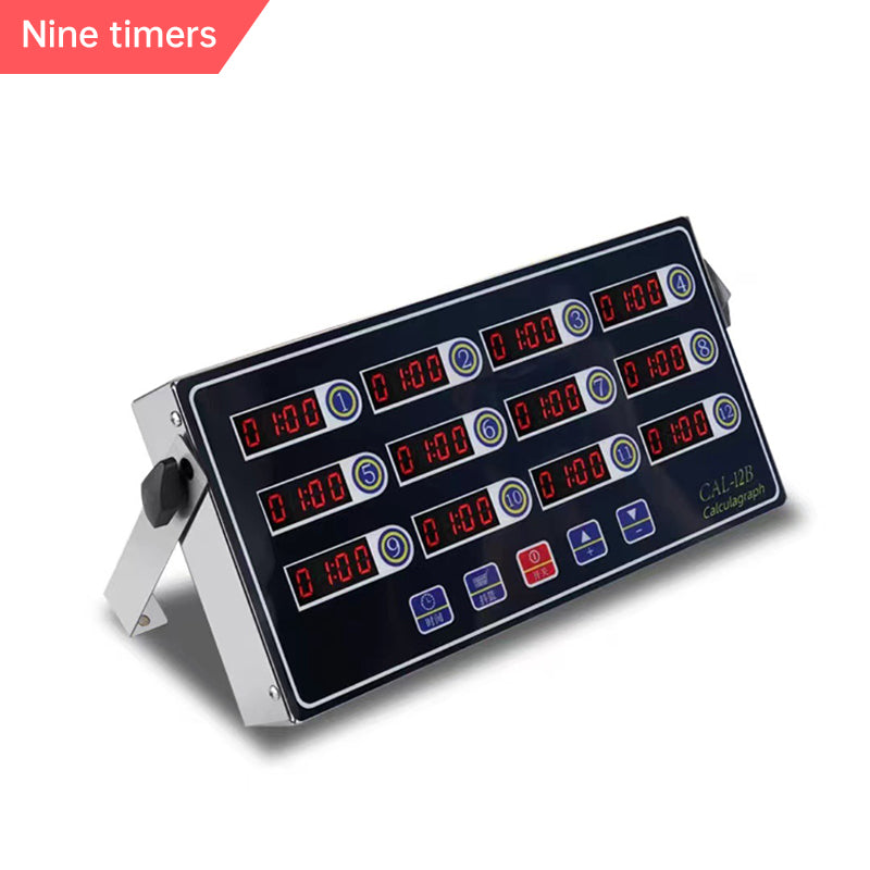 8 - Channel Calculagraph Kitchen Timer, 220V plug, shake - to - remind, 8 screens, great cooking accessory. - V.I.P Digital Presence