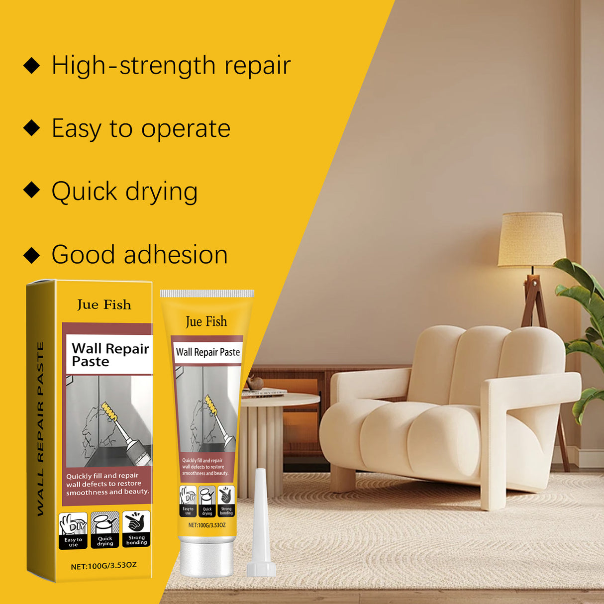 Wall Crack Repair Plaster Wall Damage Scratches Dents Cracks Nail Holes Repair Repair Wall Plaster - V.I.P Digital Presence