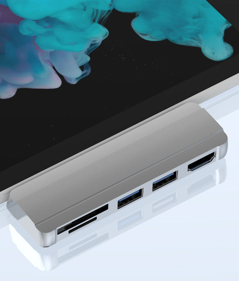 Suitable for Surface Pro 4/5/6 docking station USB to HDMI same screen card reader expansion hub - V.I.P Digital Presence