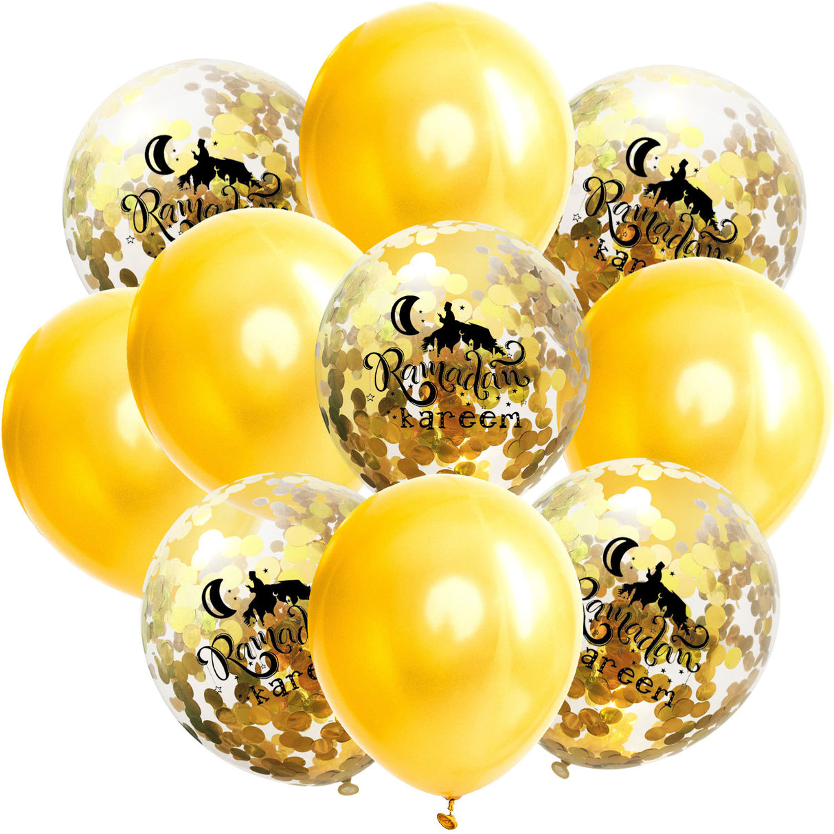Moon Castle Party Celebrates Latex Balloon Transparent Paper Shard Glitter Balloon Set - V.I.P Digital Presence