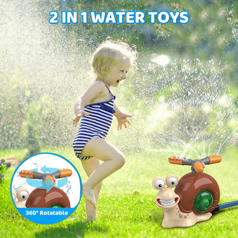 Cartoon snail sprinkler for boys and girls, summer garden lawn, water - spraying toys, fun pool party, backyard - V.I.P Digital Presence
