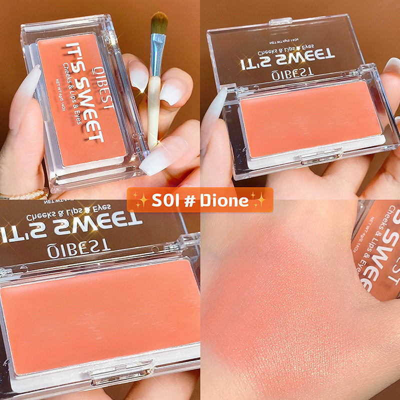 QIBEST Lipstick Eye Shadow Blush 3 In 1 Repair Volume Without Dizzy Makeup Natural Color Monochromatic Rouge Cream Eye Shadow Cream - V.I.P Digital Presence