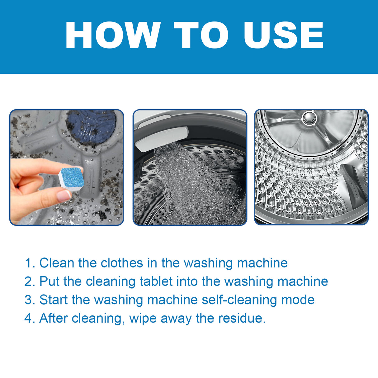 Washing Machine Cleaning Tablets, Rotary Wave Wheels For Household Washing Machine Slots Clean Odors And Dirt - V.I.P Digital Presence